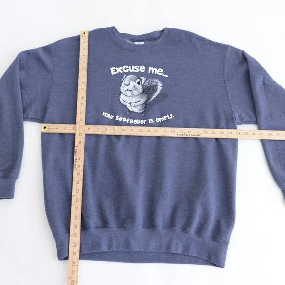 Port & Company Chipmunk Comedy FGrey Crew Neck Cotton Sweater XL - Picture 4 of 11